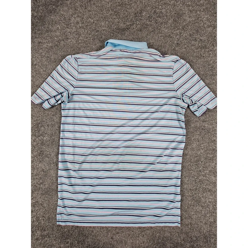 Ralph Lauren RLX Polo Shirt Mens Medium Striped Golf Performance Stretch